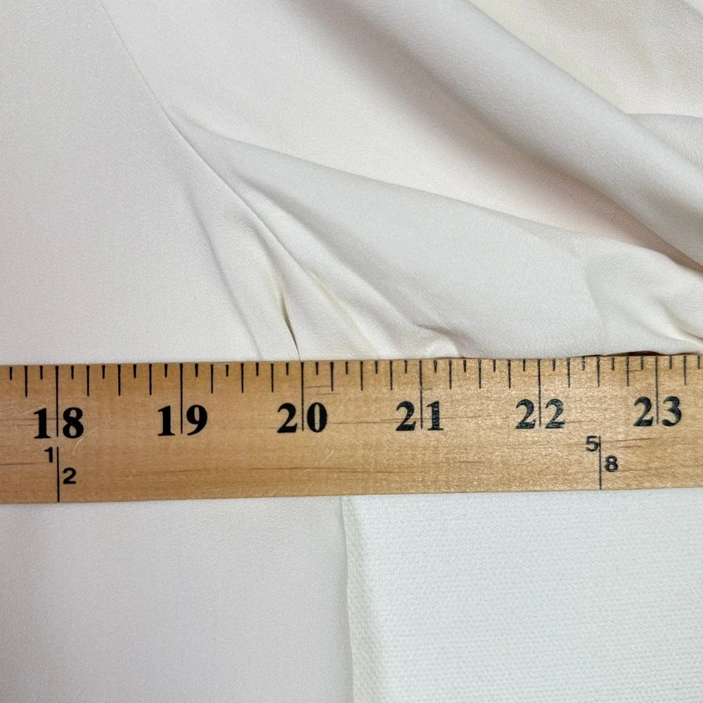 LOFT Ivory Square Neck Puff‎ Sleeve Blouse LP